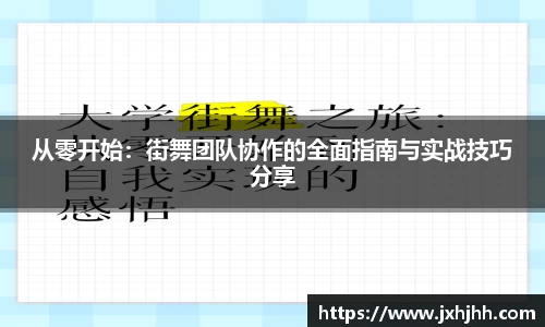从零开始：街舞团队协作的全面指南与实战技巧分享